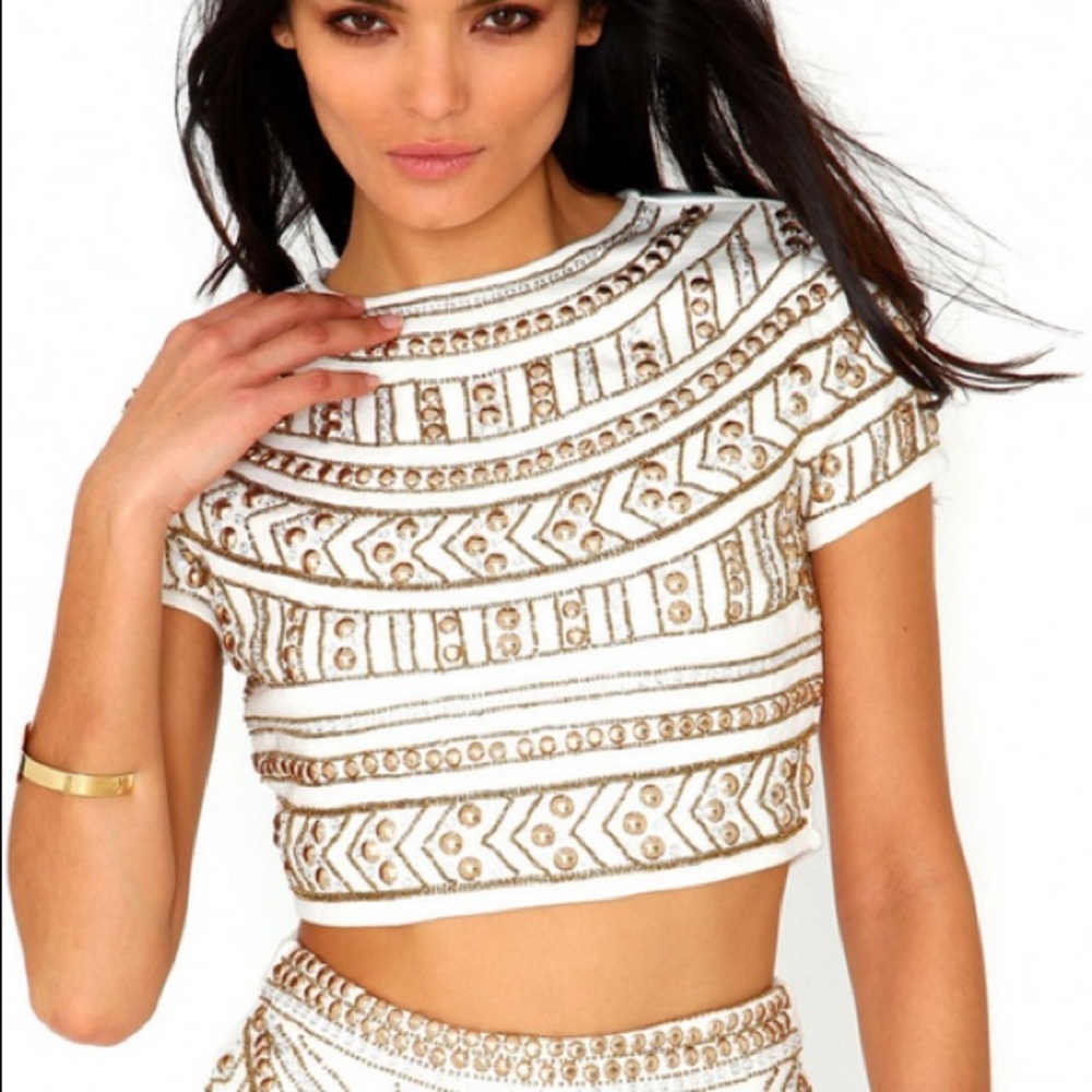 Beaded Miss Guided Crop Top